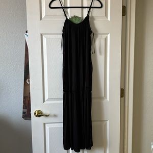 primark knee length flowy black dress